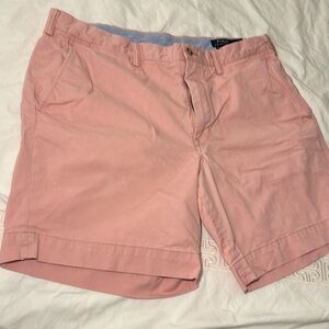 Polo Ralph Lauren chino shorts salmony/peachy/pink color. Gently worn. 38 waist